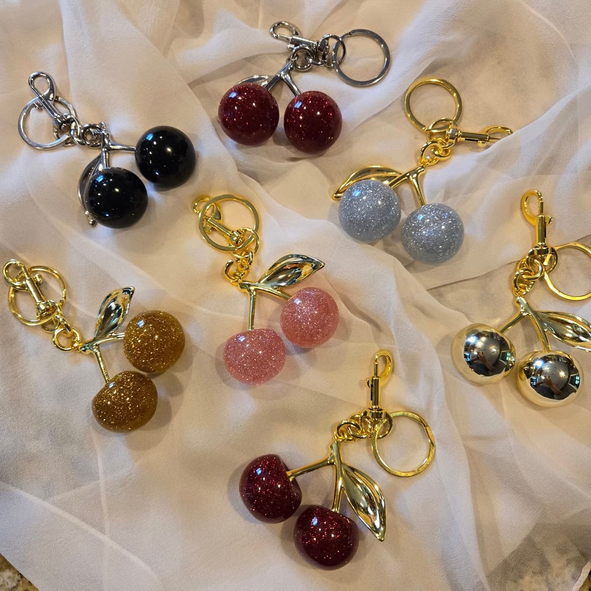 Cherry Charms Keychain Accessories