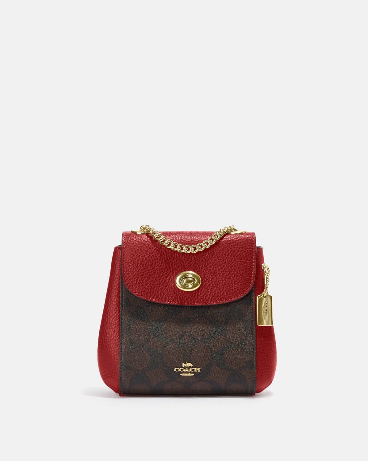 Coach Convertible Mini Backpack In Signature Canvas