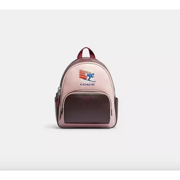 COACH Mini Court Backpack In Colorblock With Ski Speed Graphic