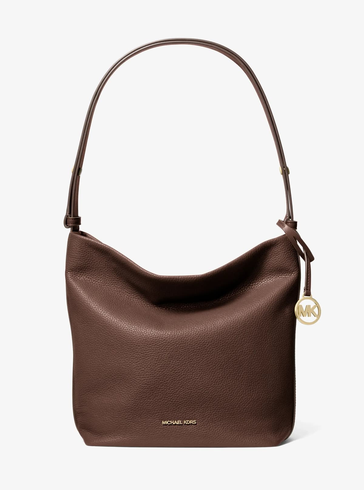 MICHAEL KORS Roey Medium Pebbled Leather Bucket Messenger Bag