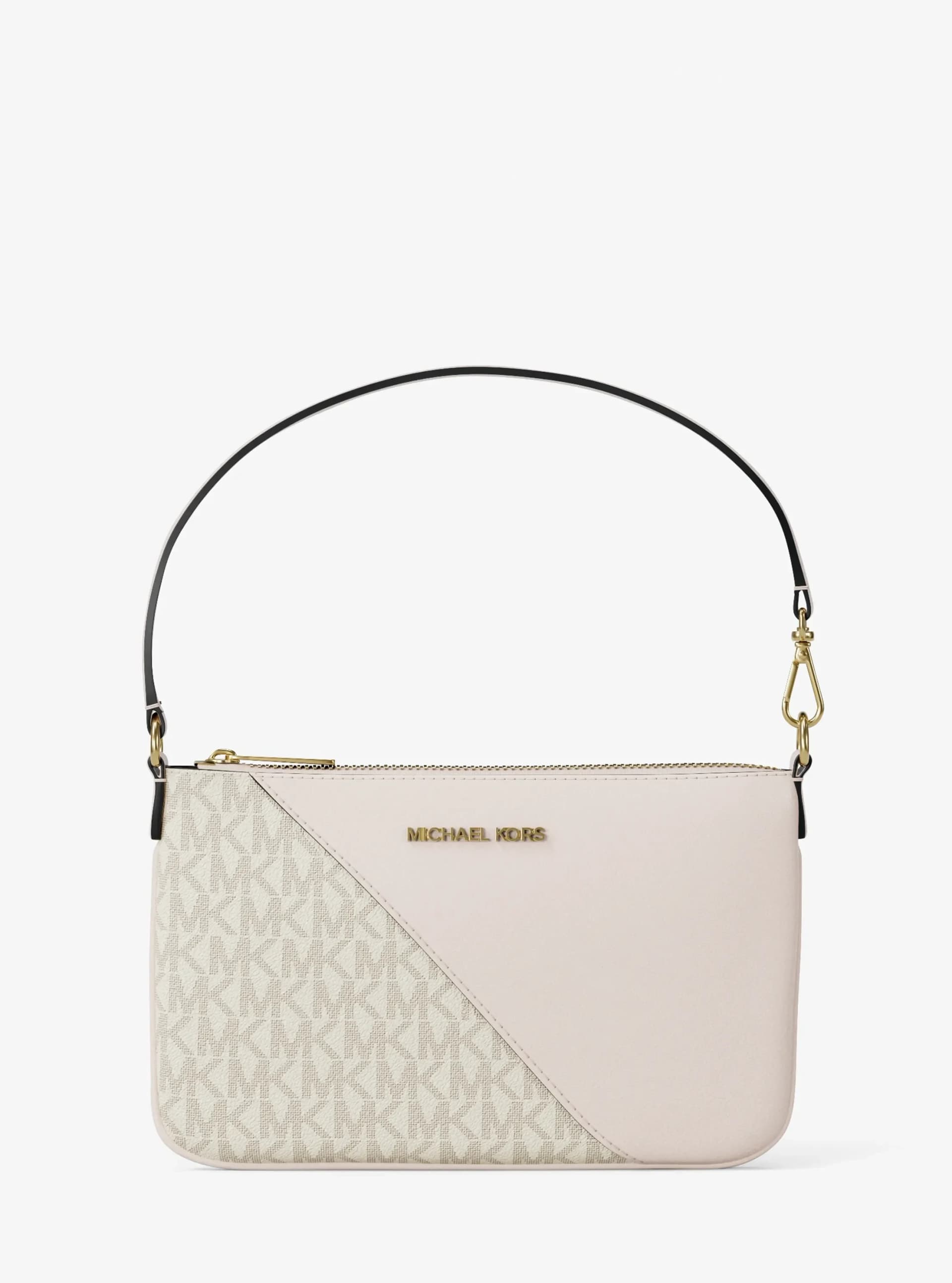 Jet Set Travel Small Signature Logo and Smooth Wristlet